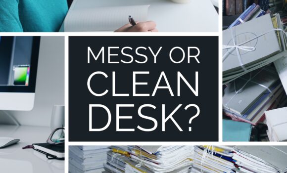 work messy clean desk